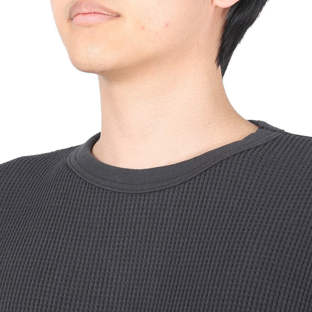 マナスタッシュ（MANASTASH）（メンズ）半袖Tシャツ SNUG サーマル SHORT 23 Tシャツ 792-3134042 BLK ブラック