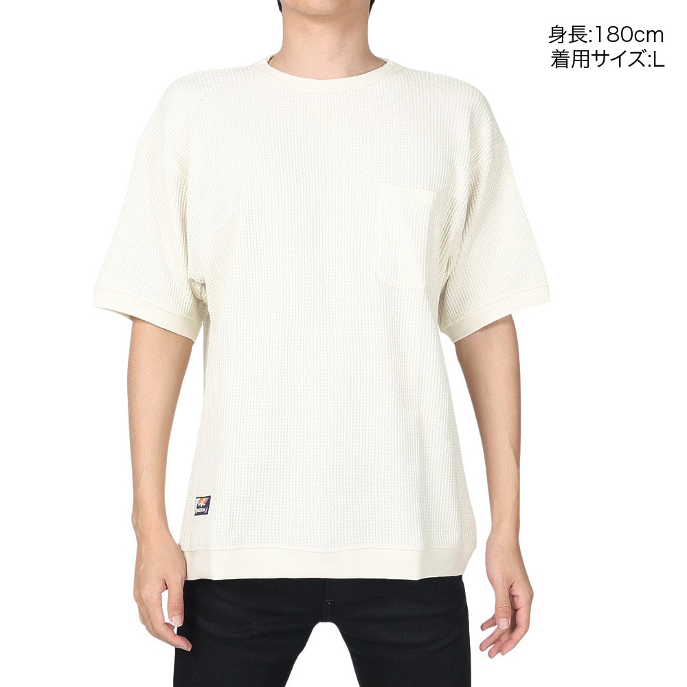 マナスタッシュ（MANASTASH）（メンズ）半袖Tシャツ SNUG サーマル SHORT 23 Tシャツ 792-3134042 WHT ホワイト