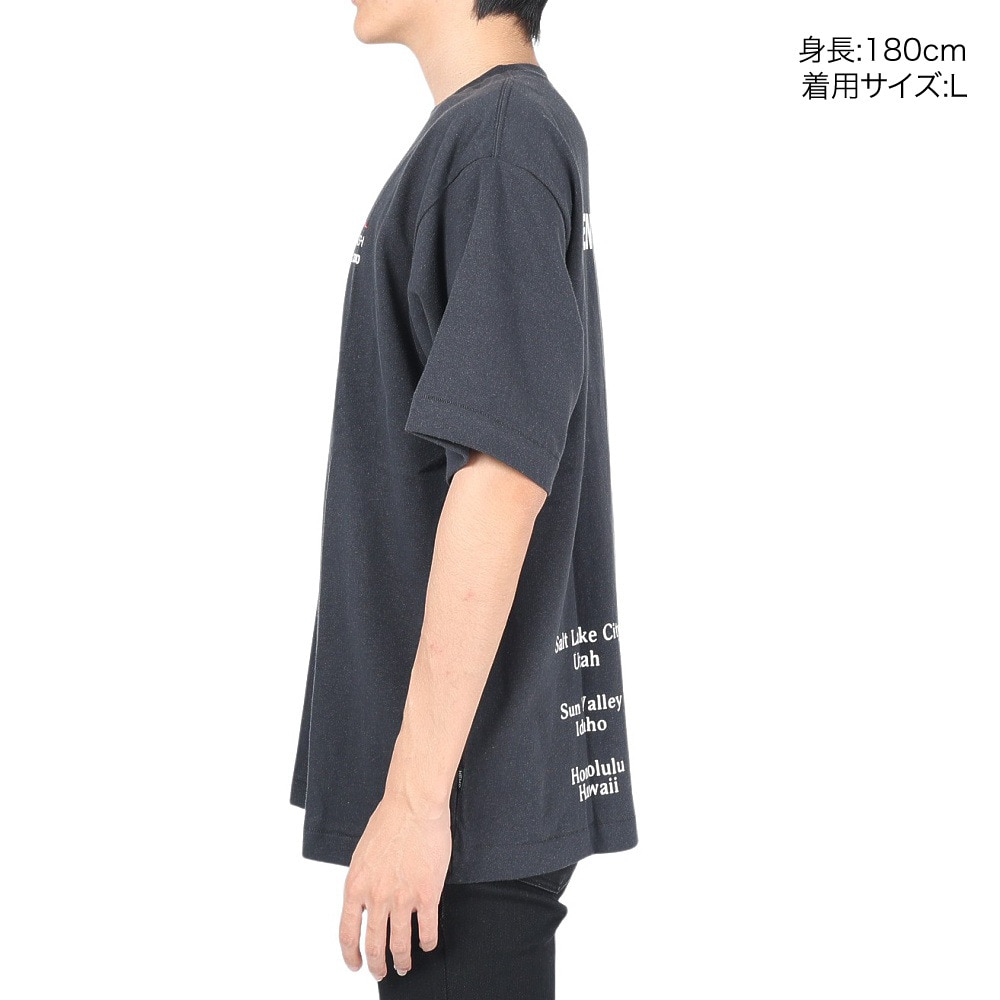マナスタッシュ（MANASTASH）（メンズ）半袖Tシャツ HEMP TEE TOUR 2000 シャツ 792-3134045 BLK ブラック