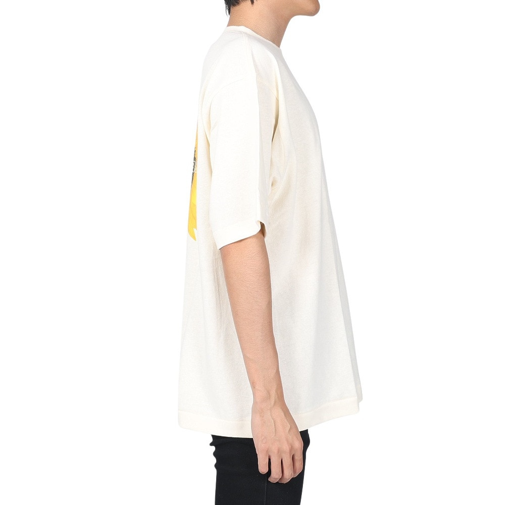 マナスタッシュ（MANASTASH）（メンズ）半袖Tシャツ HEMP TEE SUN シャツ 792-3134046 NTL アイボリー