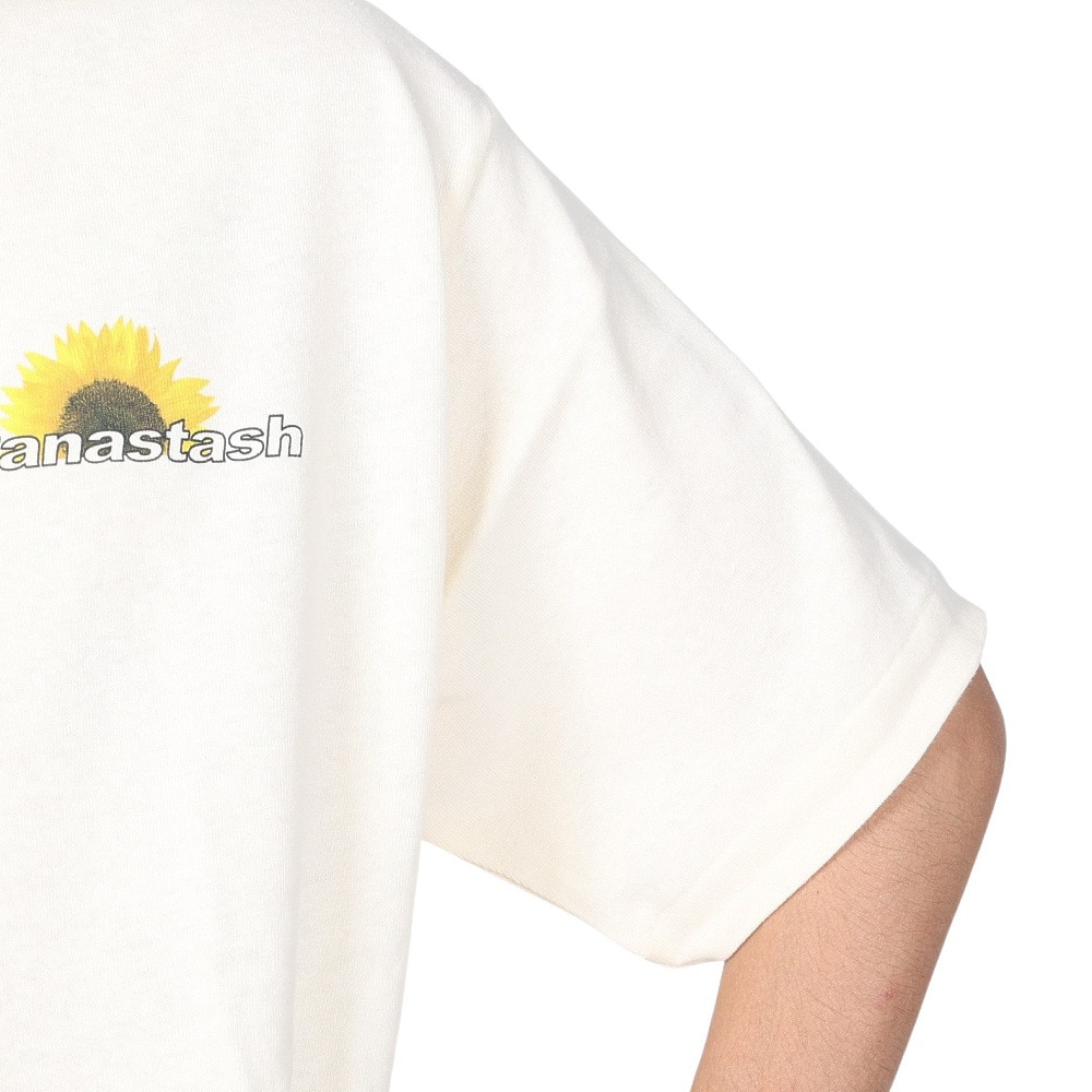 マナスタッシュ（MANASTASH）（メンズ）半袖Tシャツ HEMP TEE SUN シャツ 792-3134046 NTL アイボリー