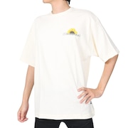 マナスタッシュ（MANASTASH）（メンズ）半袖Tシャツ HEMP TEE SUN シャツ 792-3134046 NTL アイボリー