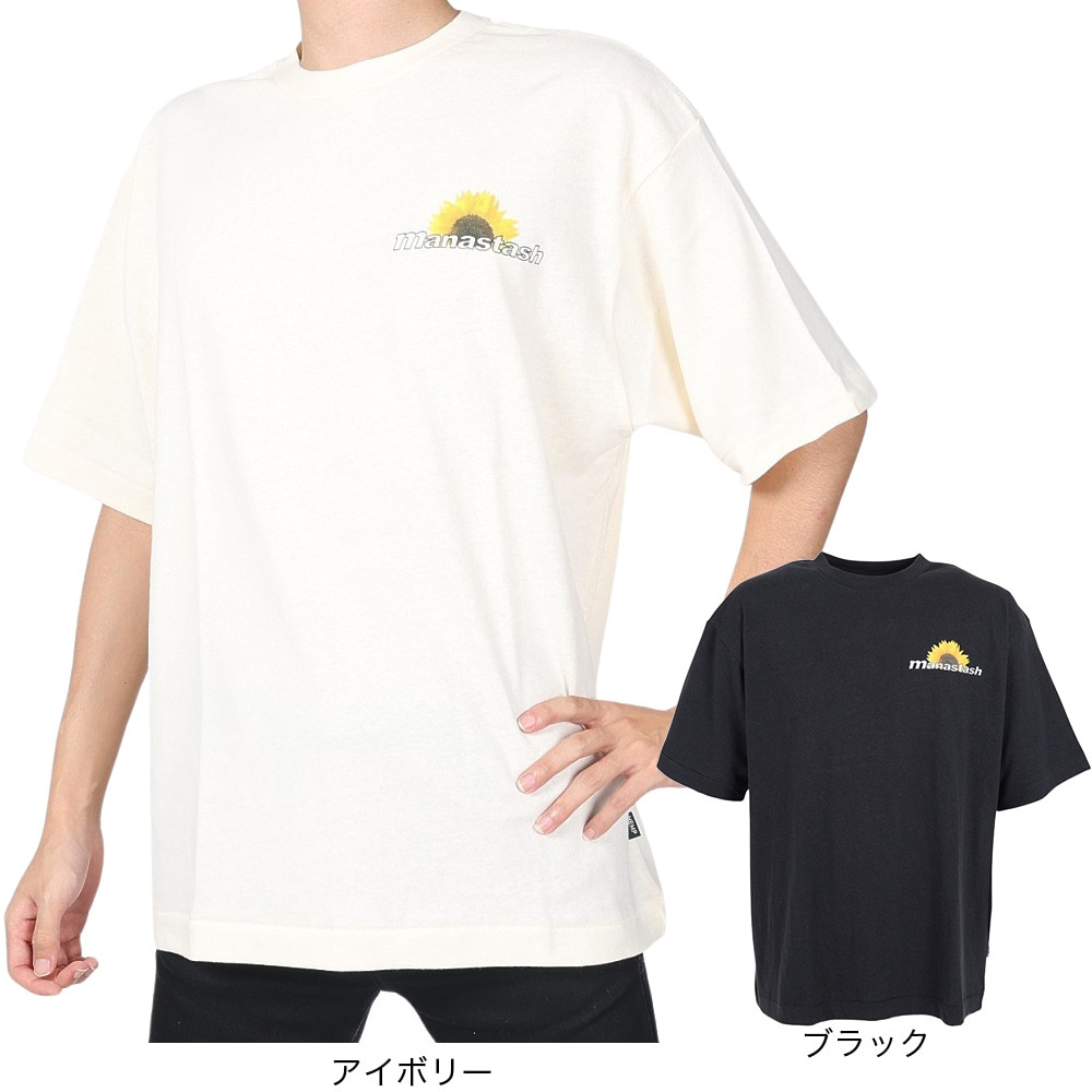 マナスタッシュ（MANASTASH）（メンズ）半袖Tシャツ HEMP TEE SUN シャツ 792-3134046 BLK ブラック