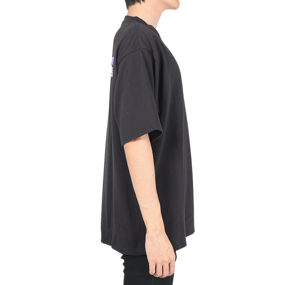 マナスタッシュ（MANASTASH）（メンズ）半袖Tシャツ RE:PET TEE SCHEME ロゴ シャツ 792-3134048 BLK ブラック