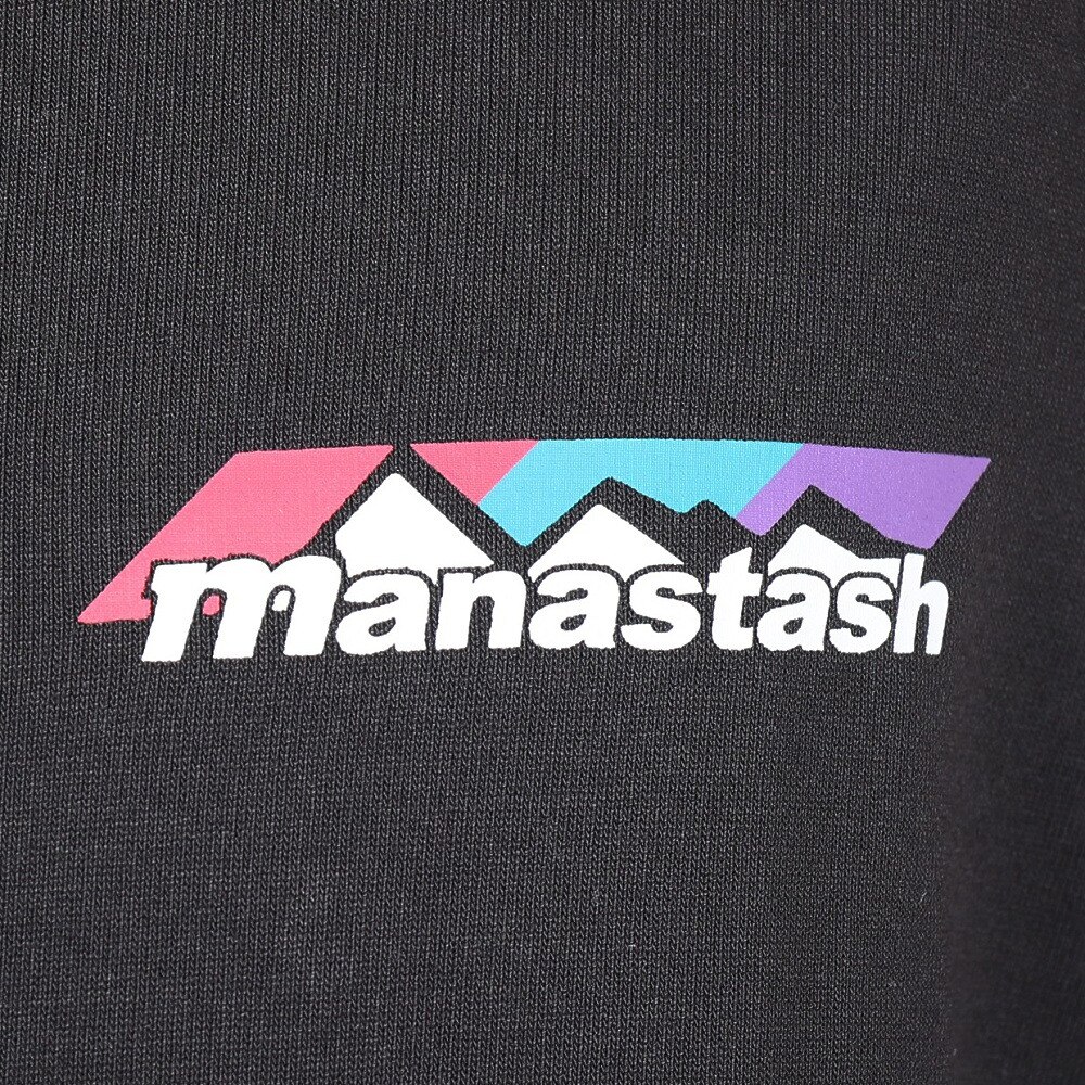 マナスタッシュ（MANASTASH）（メンズ）半袖Tシャツ RE:PET TEE SCHEME ロゴ シャツ 792-3134048 BLK ブラック