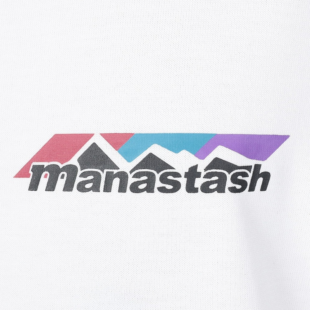 マナスタッシュ（MANASTASH）（メンズ）半袖Tシャツ RE:PET TEE SCHEME ロゴ シャツ 792-3134048 WHT ホワイト