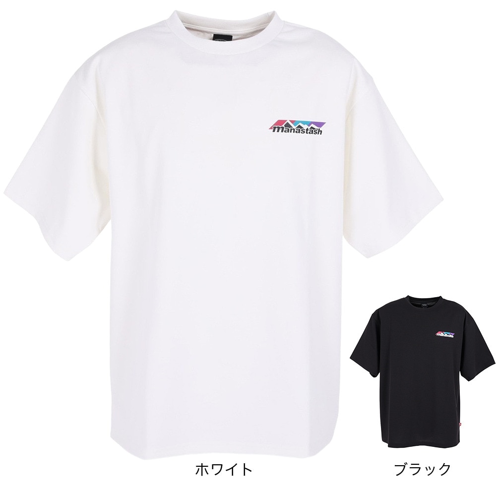 マナスタッシュ（MANASTASH）（メンズ）半袖Tシャツ RE:PET TEE SCHEME ロゴ シャツ 792-3134048 WHT ホワイト