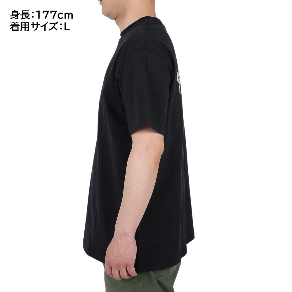 ワイルドシングス（WILD THINGS）（メンズ）ワイルド キャット 半袖Tシャツ WT23034SK-BLACK ブラック