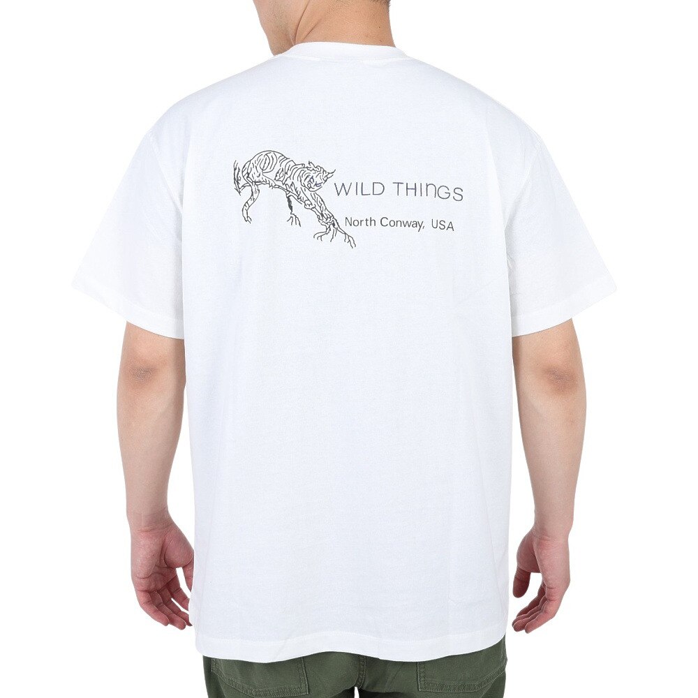 ワイルドシングス（WILD THINGS）（メンズ）ワイルド キャット 半袖Tシャツ WT23034SK-WHITE ホワイト