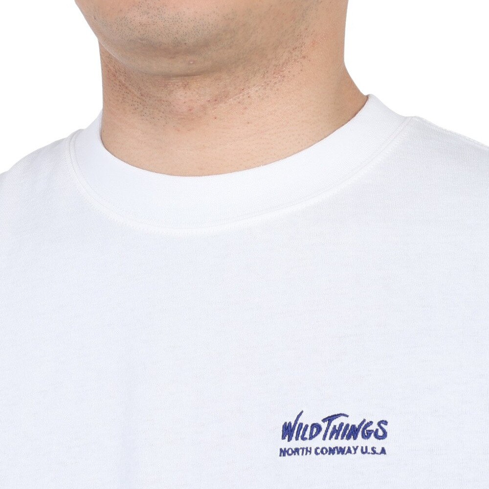 ワイルドシングス（WILD THINGS）（メンズ）ワイルド キャット 半袖Tシャツ WT23034SK-WHITE ホワイト