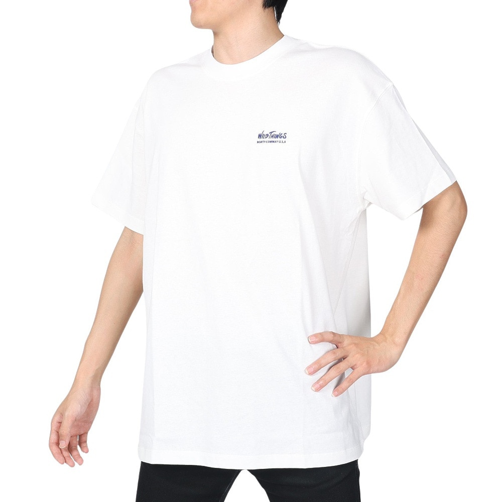 ワイルドシングス（WILD THINGS）（メンズ）半袖Tシャツ バース プレイス Tシャツ WT23035SK-WHITE ホワイト