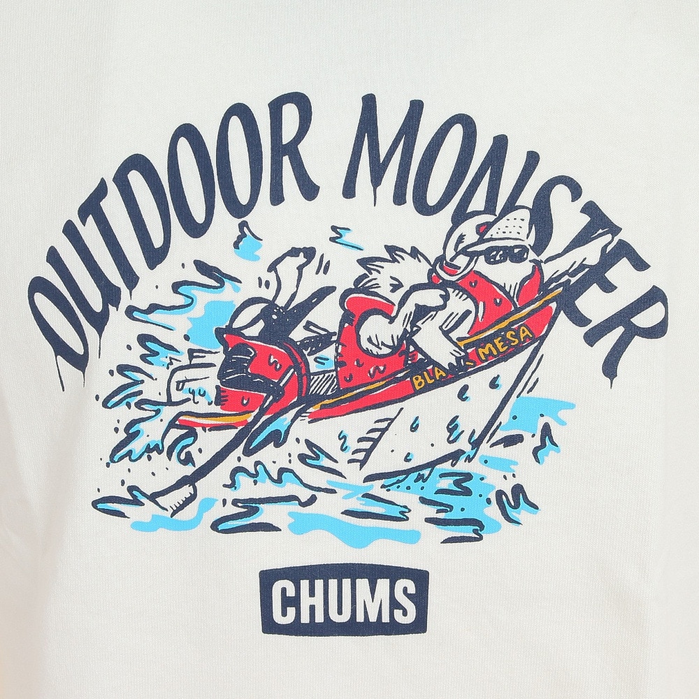 チャムス（CHUMS）（メンズ）半袖Tシャツ CHUMS×アウトドアモンスター CH01-2263-W001 ホワイト