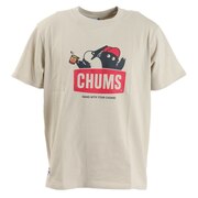 チャムス（CHUMS）（メンズ）半袖Tシャツ CHUMS×アウトドアモンスター ロゴTシャツ CH01-2260-G057 ベージュ