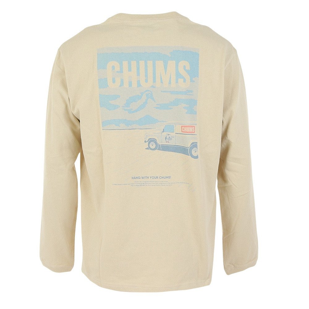 チャムス（CHUMS）（メンズ）長袖Tシャツ ロンT LBxCHUMS Jrny CH01-2321-G057 グレージュ