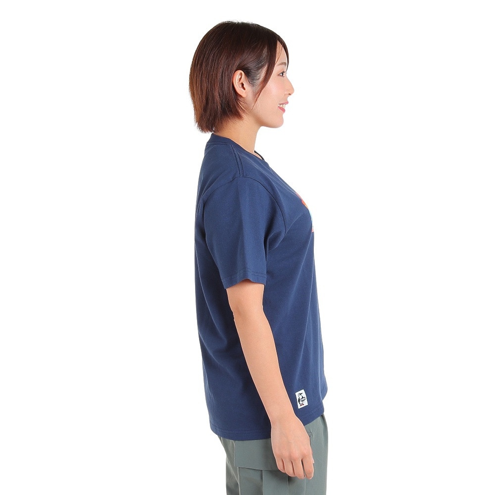 チャムス（CHUMS）（メンズ、レディース）高耐久 ヘビー ウェイト コットン ロゴスターズアンドストライプTシャツ CH01-2388-N001 ネイビー ブレイキン