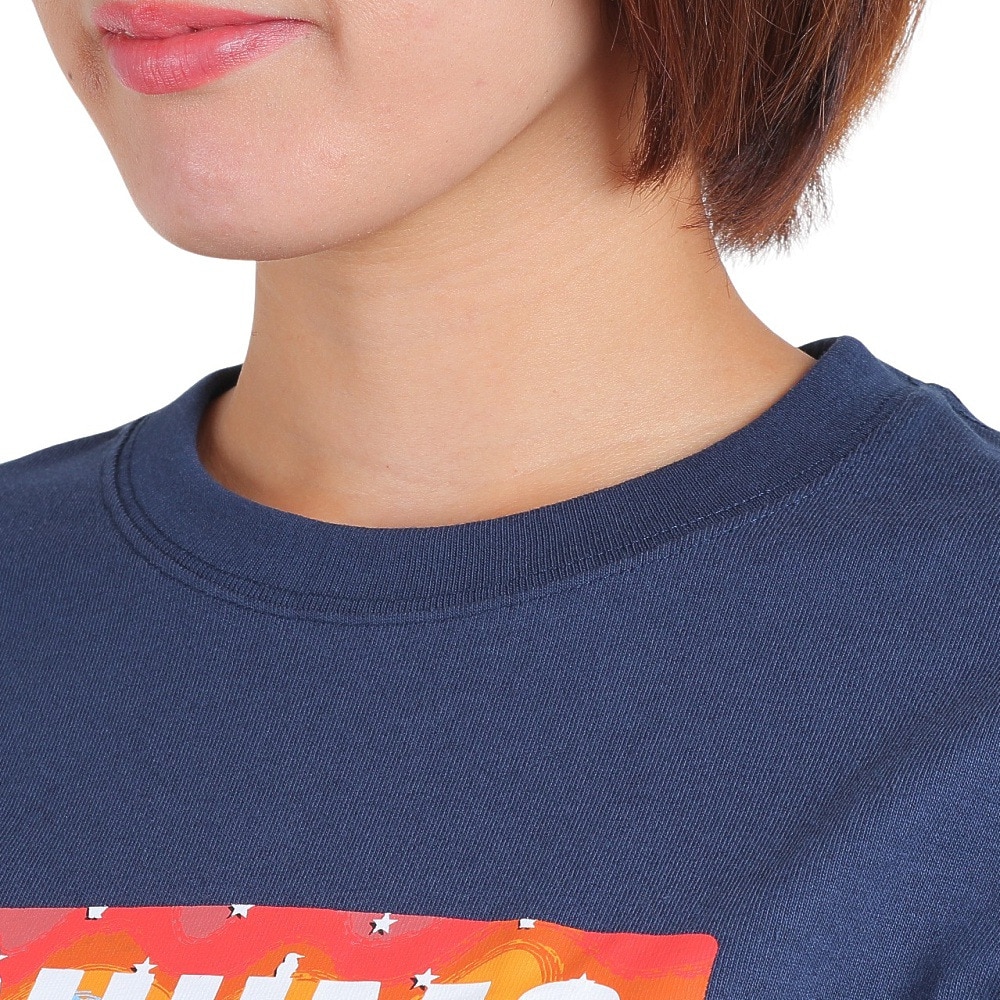 チャムス（CHUMS）（メンズ、レディース）高耐久 ヘビー ウェイト コットン ロゴスターズアンドストライプTシャツ CH01-2388-N001 ネイビー ブレイキン