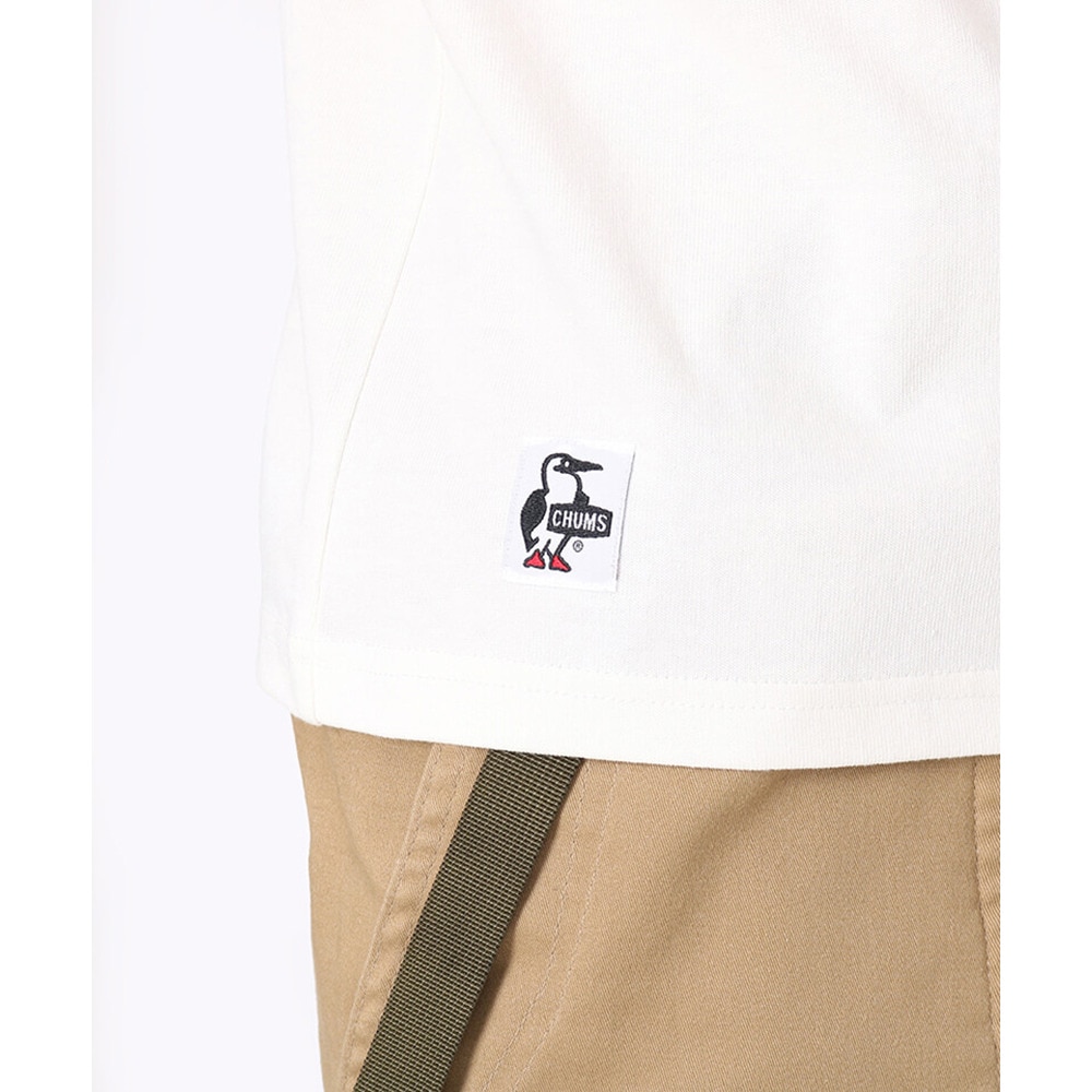 チャムス（CHUMS）（メンズ、レディース）高耐久 ヘビー ウェイト コットン ロゴスターズアンドストライプTシャツ CH01-2388-W001 ホワイト ブレイキン