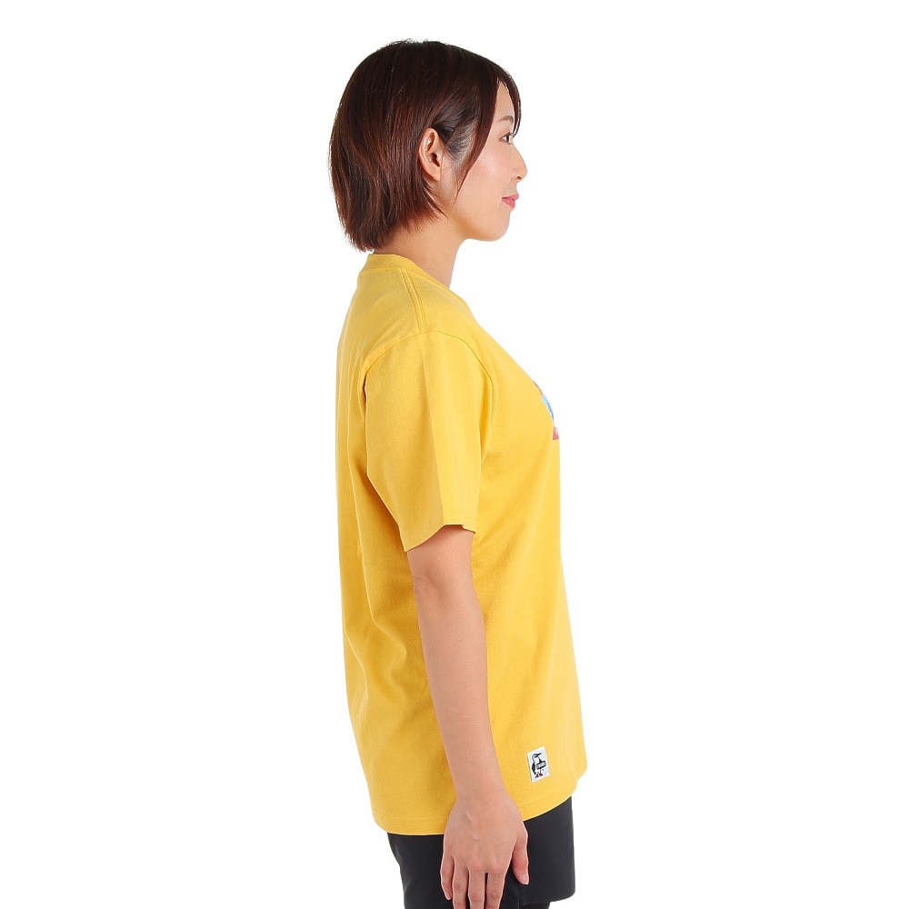 チャムス（CHUMS）（メンズ、レディース）半袖Tシャツ ロゴスターズアンドストライプTシャツ CH01-2388-Y002 イエロー