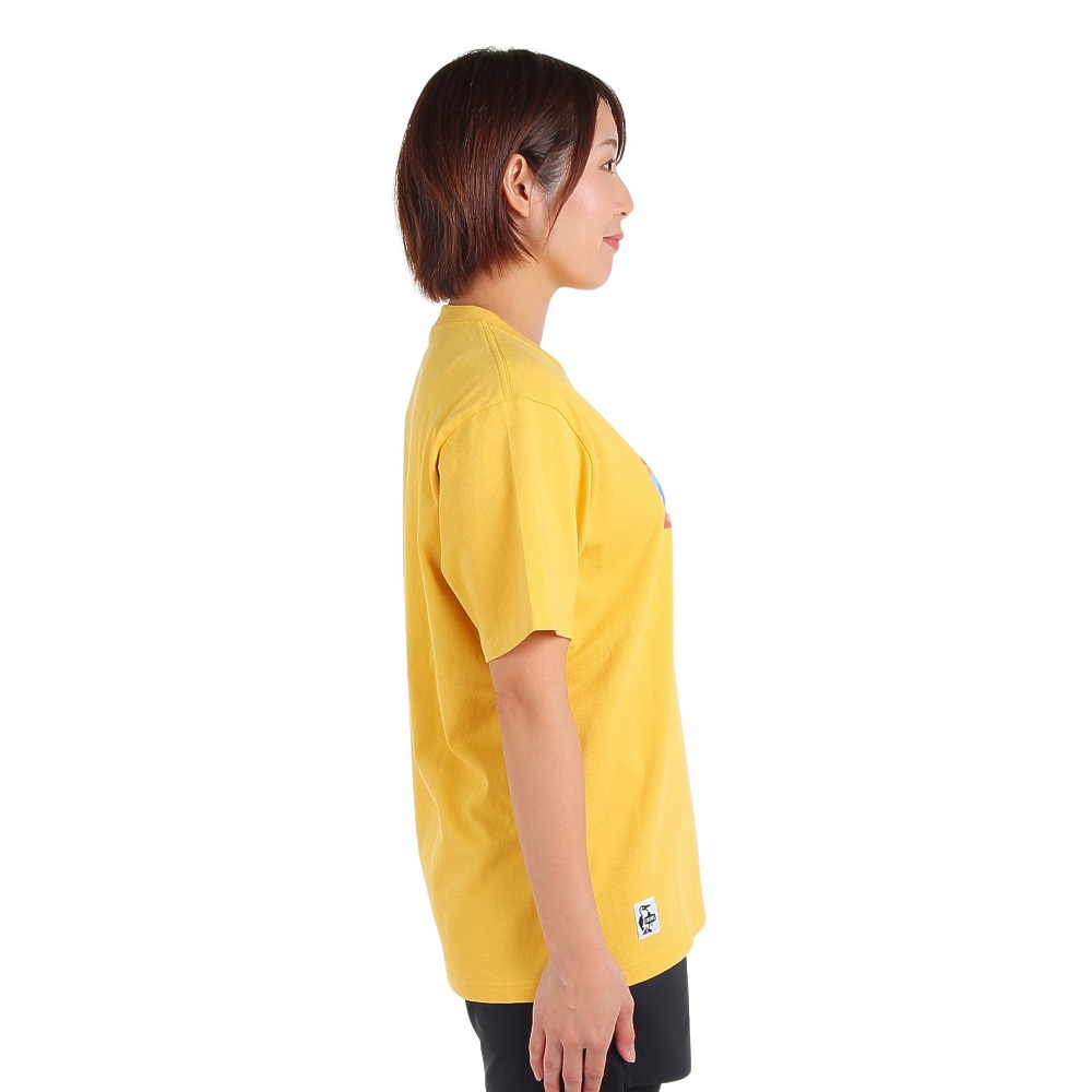 チャムス（CHUMS）（メンズ、レディース）高耐久 ヘビー ウェイト コットン ロゴスターズアンドストライプTシャツ CH01-2388-Y002 イエロー ブレイキン