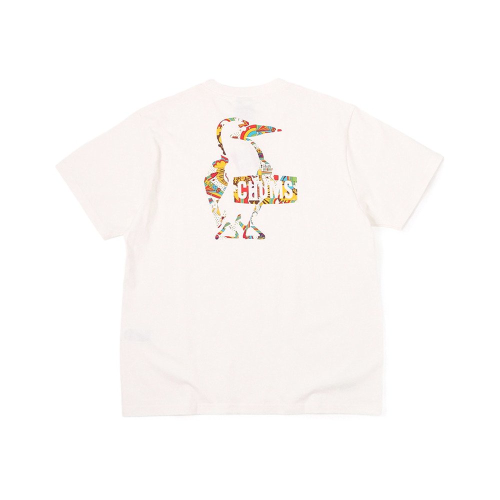 チャムス（CHUMS）（メンズ、レディース）半袖Tシャツ ブービーロゴレインボーアイランズTシャツ CH01-2389-W001 ホワイト
