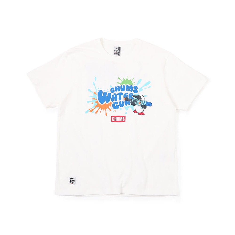 チャムス（CHUMS）（メンズ、レディース）半袖Tシャツ ウォーターガンTシャツ CH01-2391-W001 ホワイト