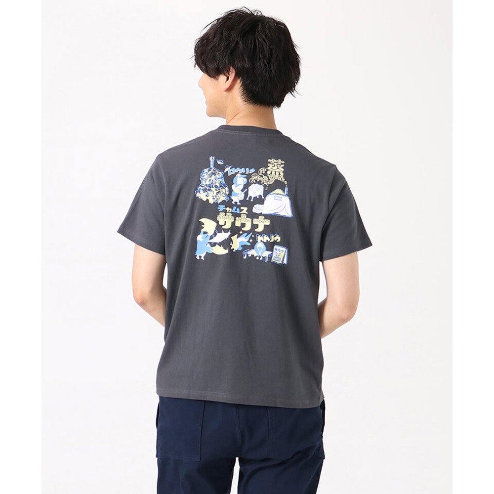 チャムス（CHUMS）（メンズ、レディース）半袖Tシャツ サウナTシャツ CH01-2392-G004 チャコールグレー