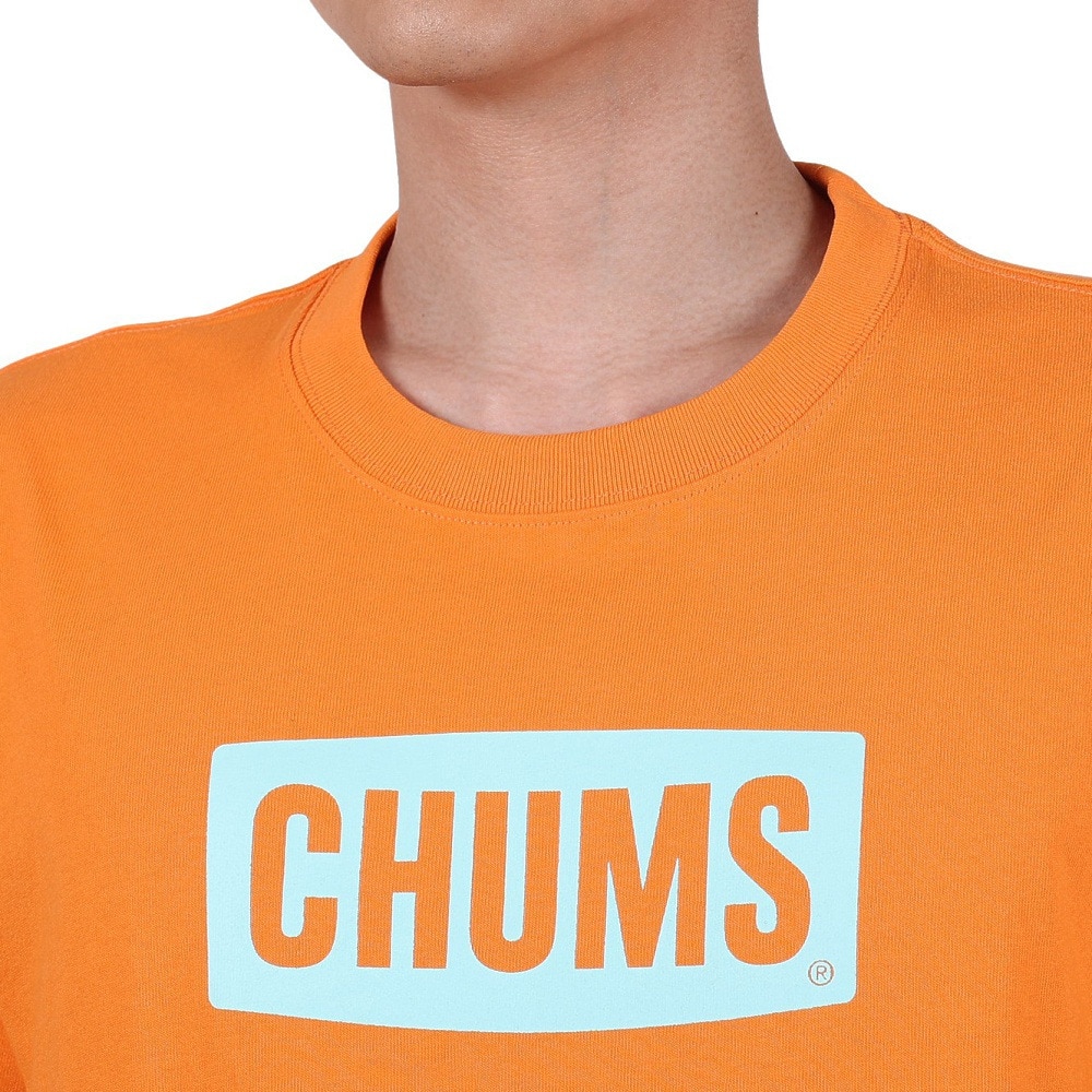 チャムス（CHUMS）（メンズ）高耐久 ヘビーウェイトコットン 半袖 ロゴTシャツ CH01-2277-D001 オレンジ 綿100 厚手