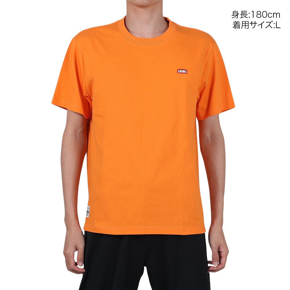 チャムス（CHUMS）（メンズ）高耐久 ヘビーウェイトコットン ブービー ロゴTシャツ CH01-2279-D001 オレンジ 綿100 厚地