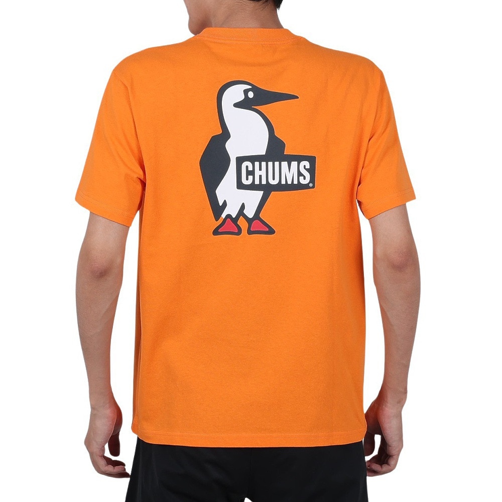 チャムス（CHUMS）（メンズ）高耐久 ヘビーウェイトコットン ブービー ロゴTシャツ CH01-2279-D001 オレンジ 綿100 厚地