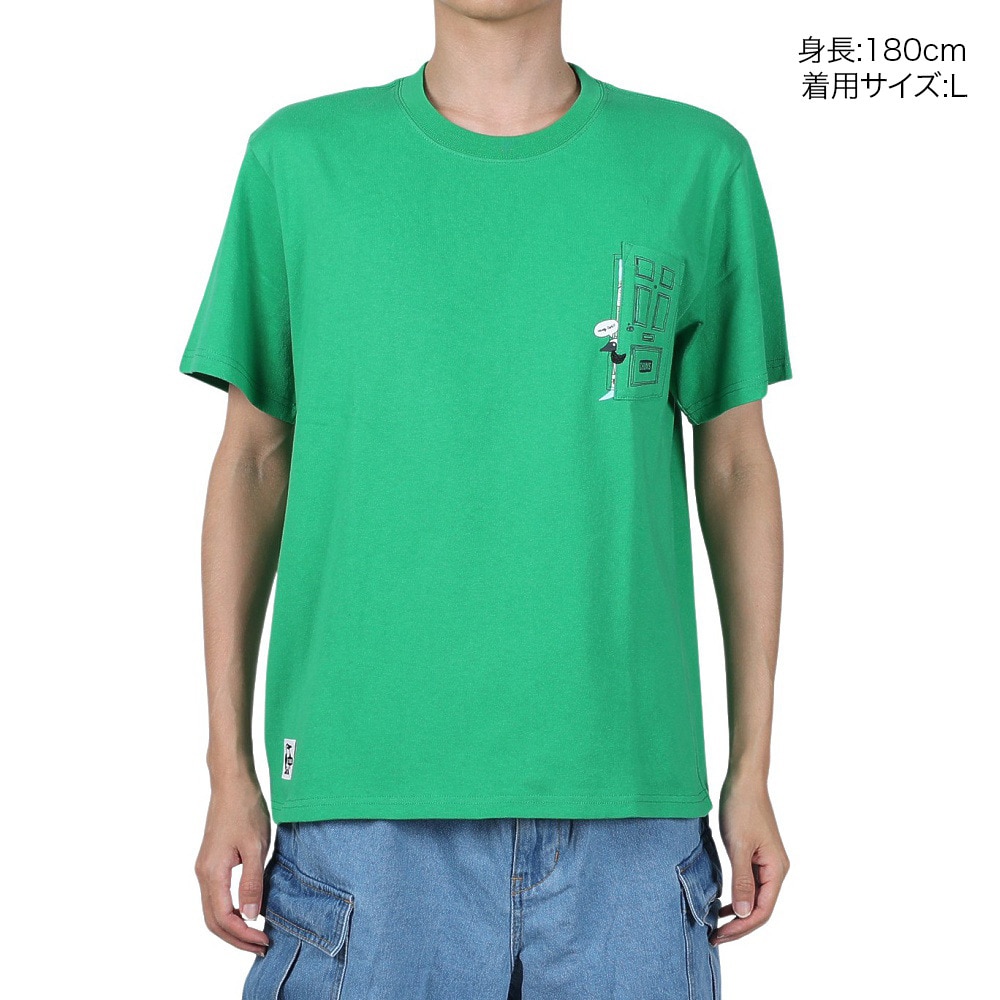 チャムス（CHUMS）（メンズ）高耐久 ヘビーウェイトコットン ゴーアウトドアポケットTシャツ CH01-2348-M001 グリーン