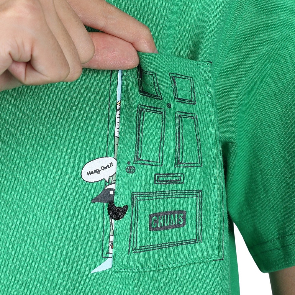 チャムス（CHUMS）（メンズ）高耐久 ヘビーウェイトコットン ゴーアウトドアポケットTシャツ CH01-2348-M001 グリーン