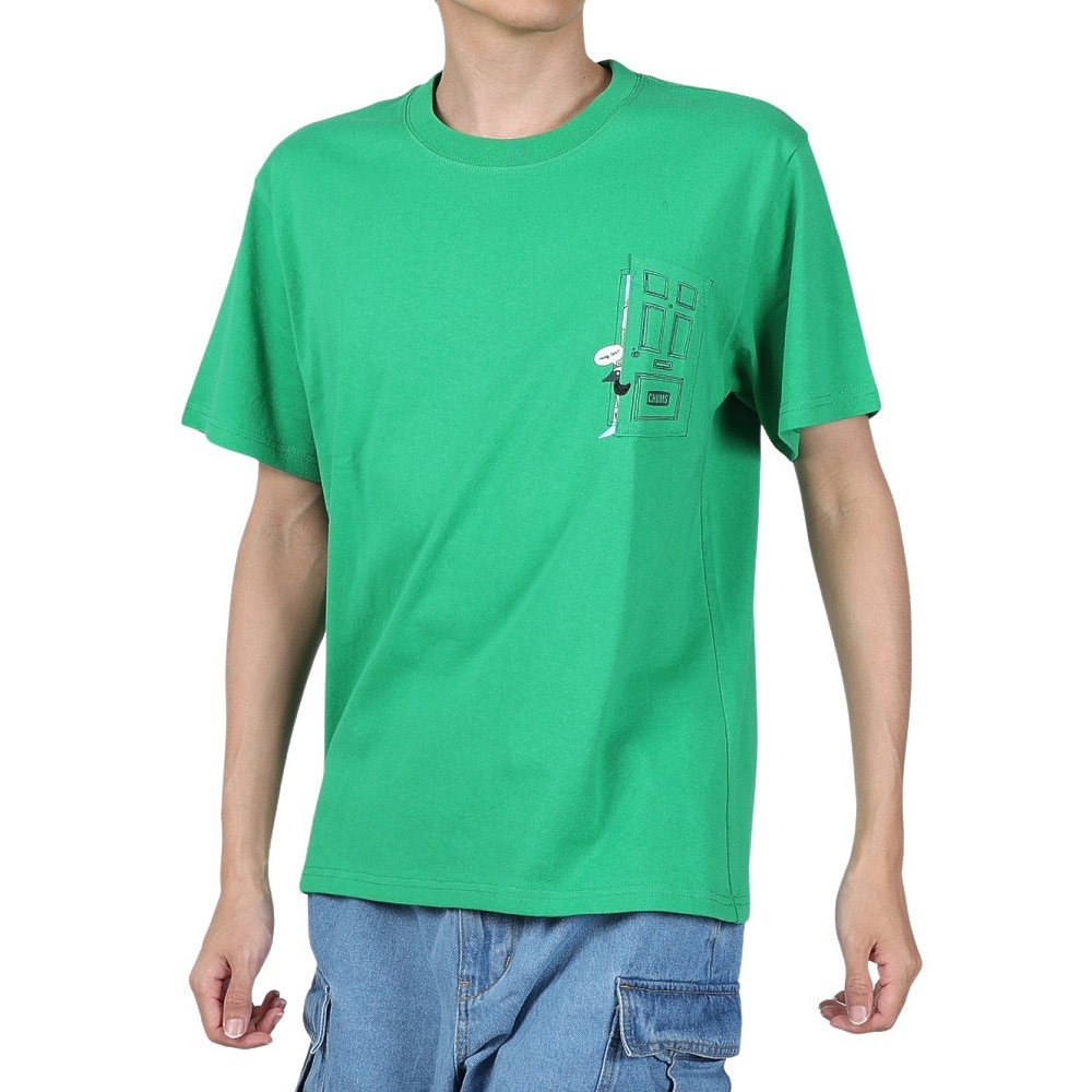 チャムス（CHUMS）（メンズ）高耐久 ヘビーウェイトコットン ゴーアウトドアポケットTシャツ CH01-2348-M001 グリーン
