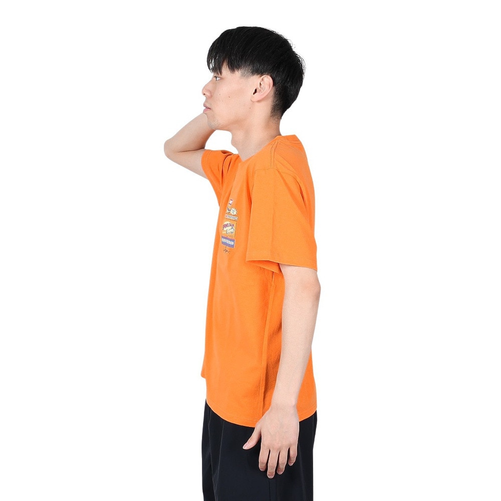 チャムス（CHUMS）（メンズ）高耐久 ヘビーウェイトコットン 半袖 デパートTシャツ CH01-2353-D001 オレンジ 綿100 厚地
