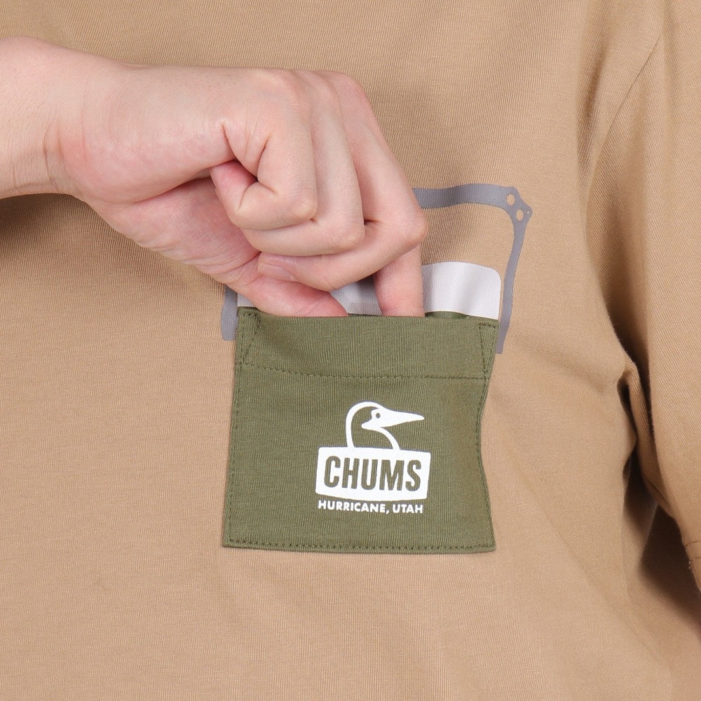 チャムス（CHUMS）（メンズ）キャンパークーラーポケットTシャツ CH01-2360-B001