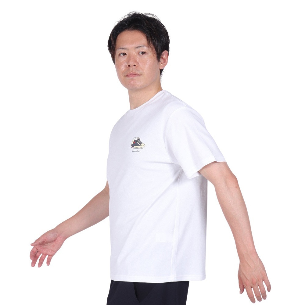 チャムス（CHUMS）（メンズ）触冷感 吸水速乾 バックプリント マイアイディールシューズTシャツ CH01-2368-W001 ホワイト