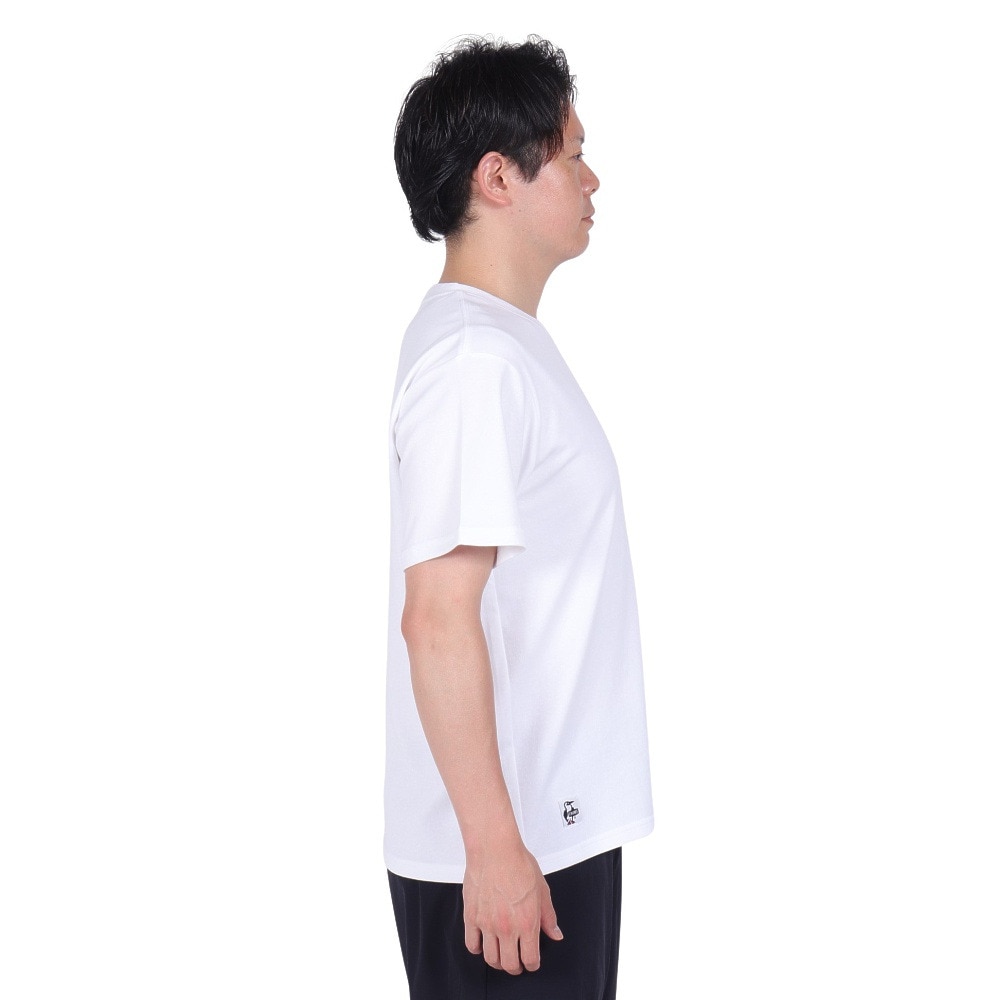 チャムス（CHUMS）（メンズ）触冷感 吸水速乾 バックプリント マイアイディールシューズTシャツ CH01-2368-W001 ホワイト