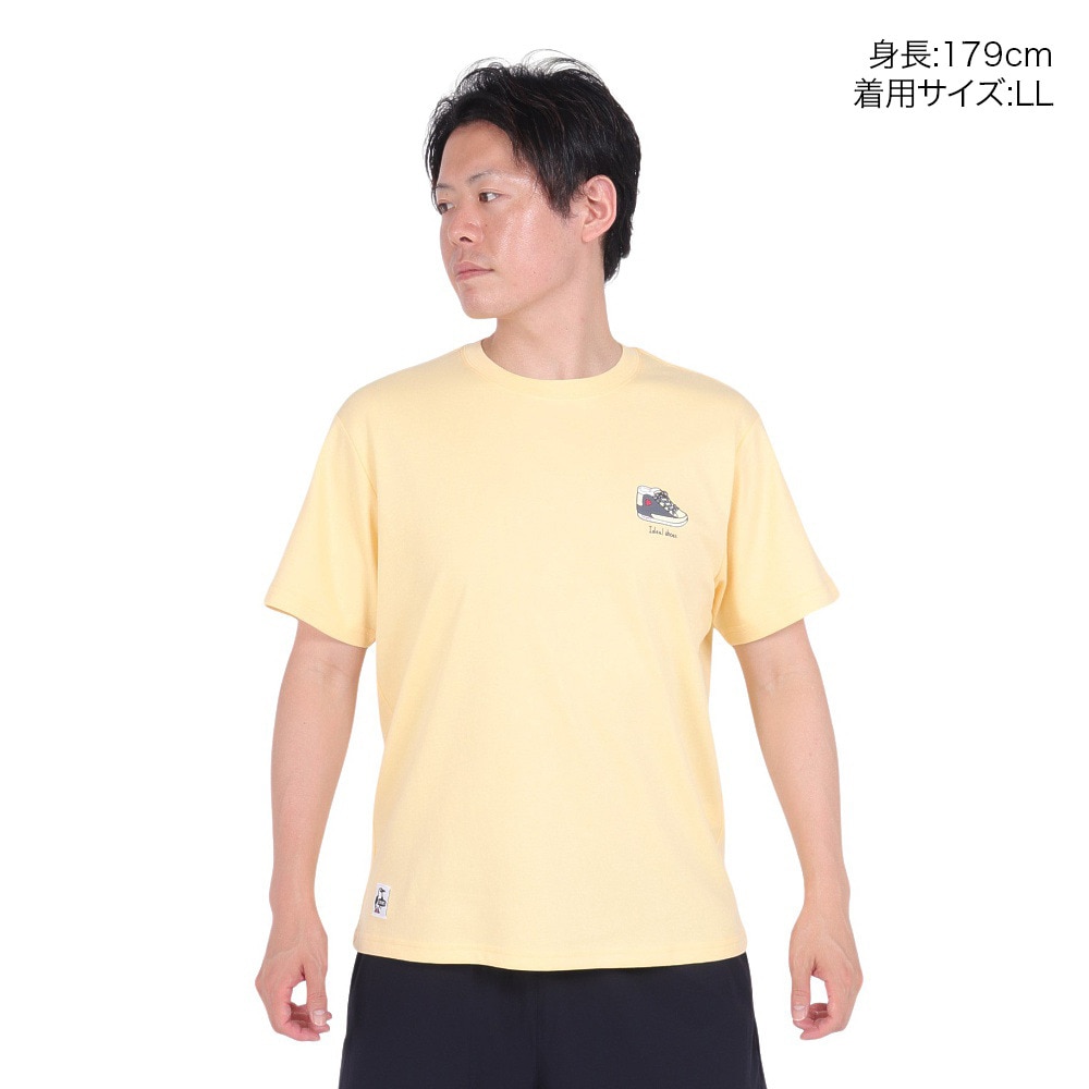 チャムス（CHUMS）（メンズ）触冷感 吸水速乾 バックプリント マイアイディールシューズTシャツ CH01-2368-Y044 イエロー