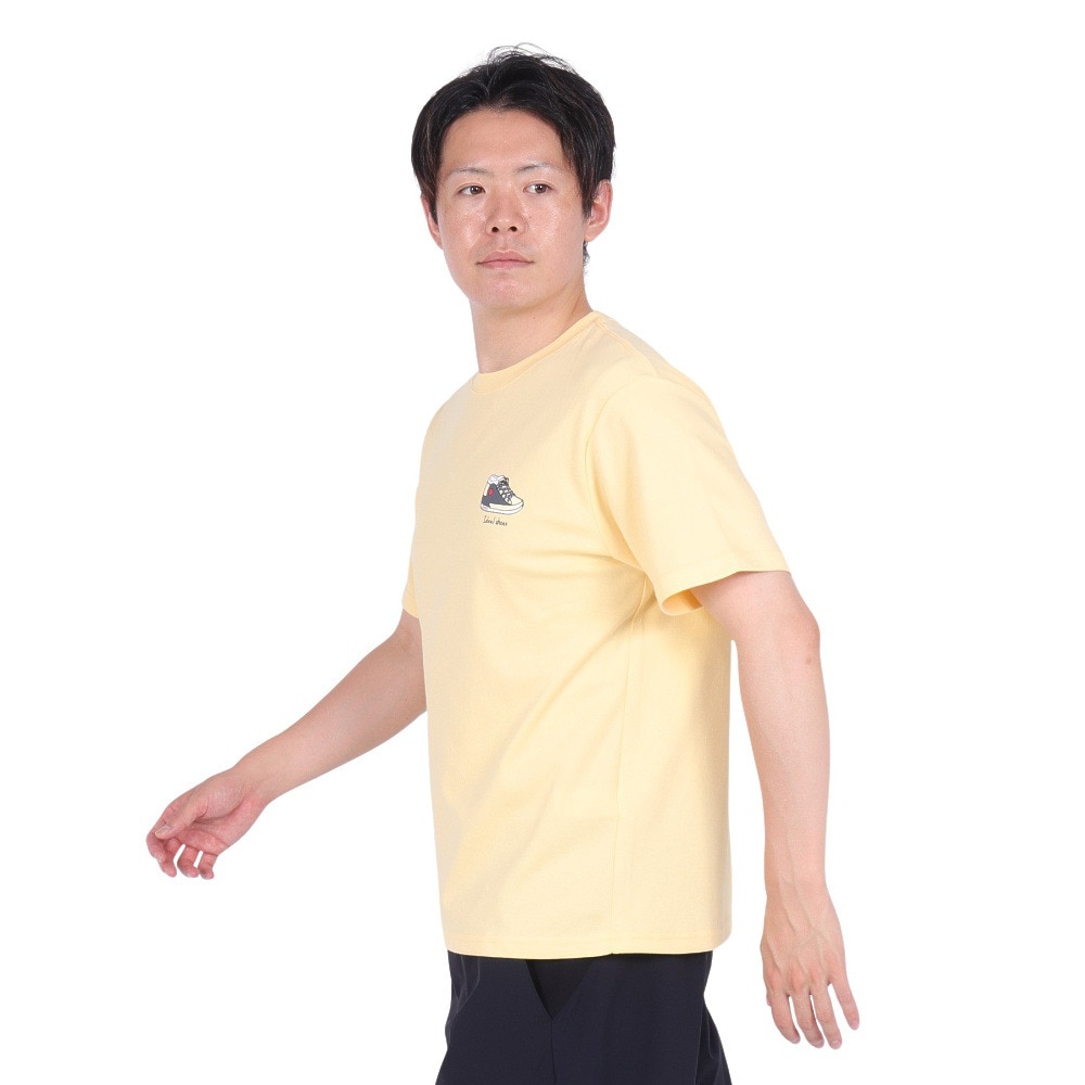 チャムス（CHUMS）（メンズ）触冷感 吸水速乾 バックプリント マイアイディールシューズTシャツ CH01-2368-Y044 イエロー