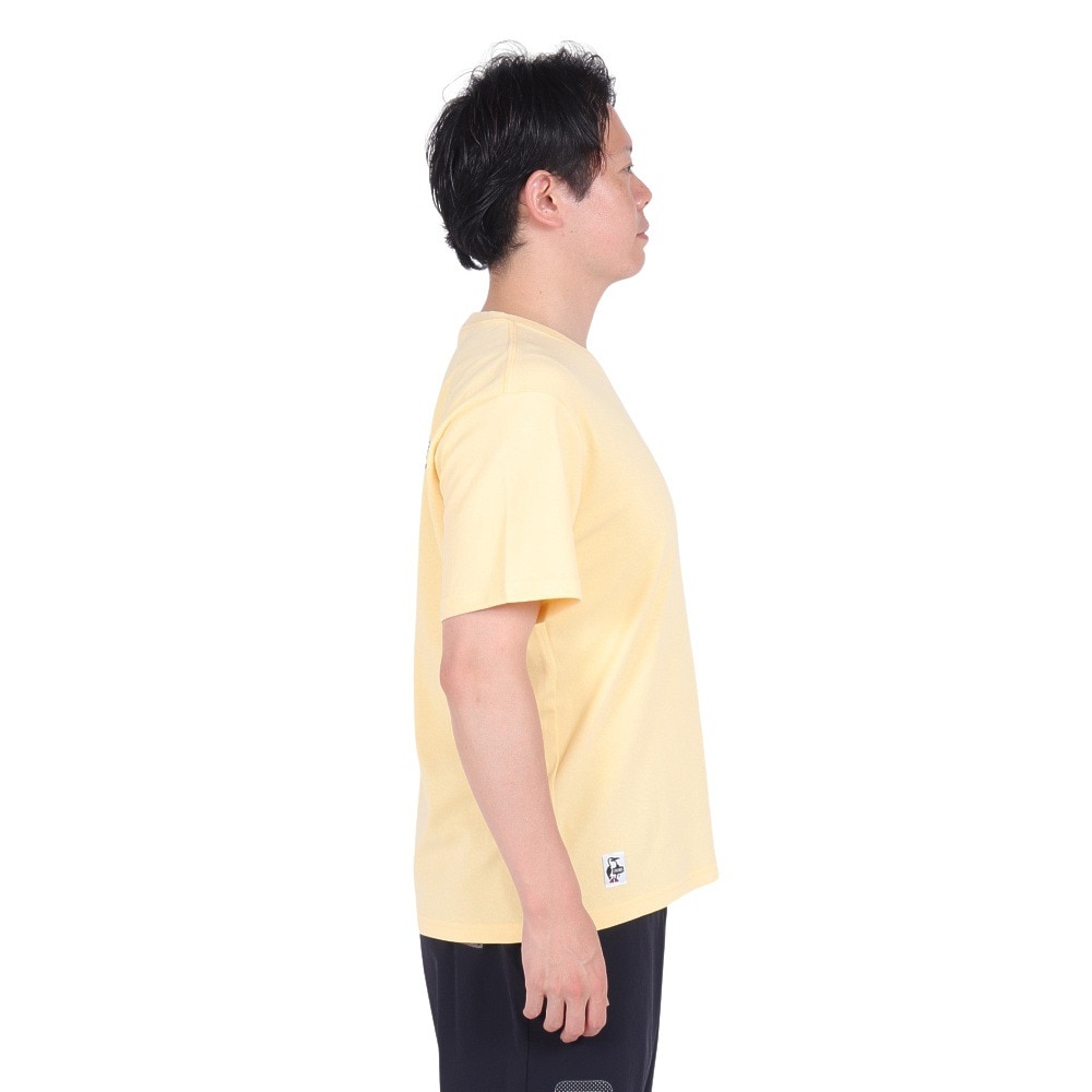 チャムス（CHUMS）（メンズ）触冷感 吸水速乾 バックプリント マイアイディールシューズTシャツ CH01-2368-Y044 イエロー