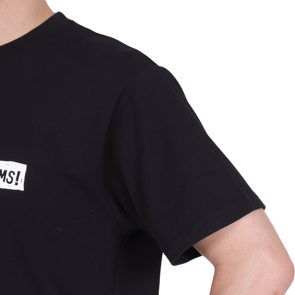チャムス（CHUMS）（メンズ）接触冷感 吸水速乾 バックプリント ウッドブロックプリントTシャツ CH01-2369-K001 ブラック