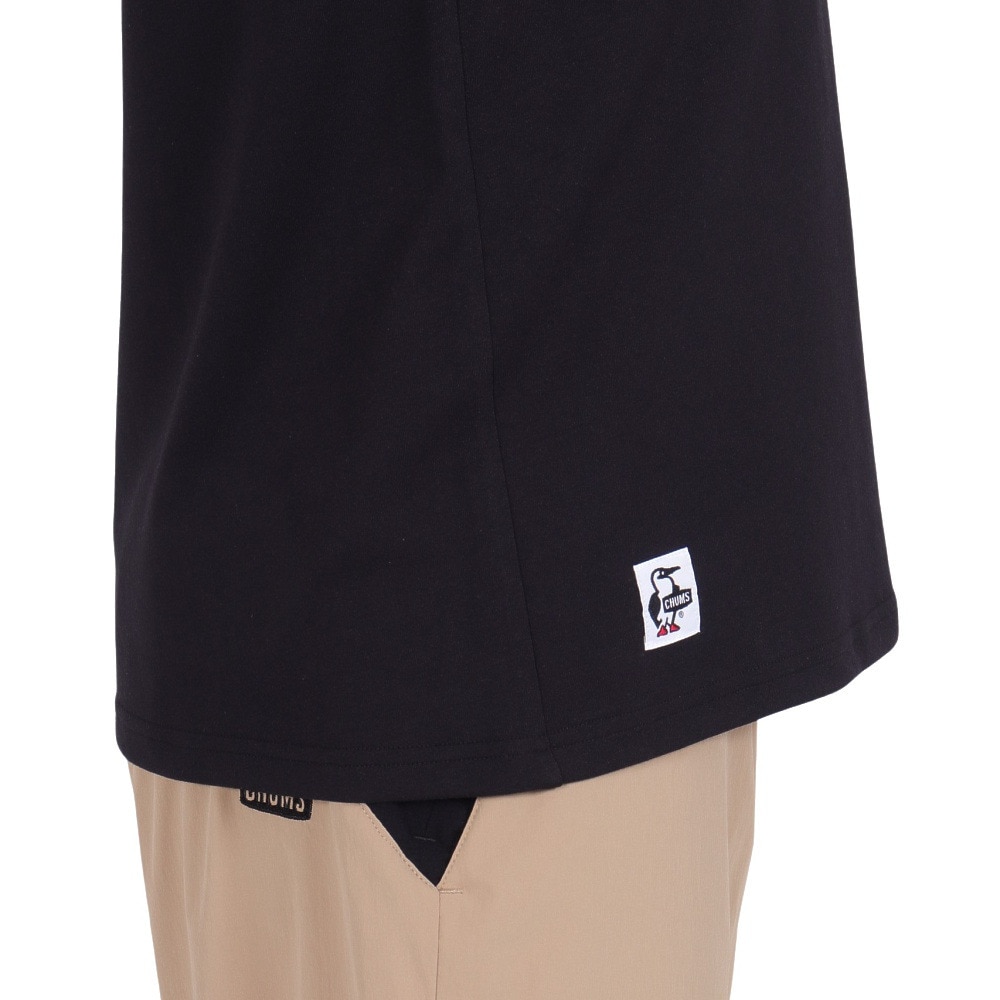 チャムス（CHUMS）（メンズ）接触冷感 吸水速乾 バックプリント ウッドブロックプリントTシャツ CH01-2369-K001 ブラック
