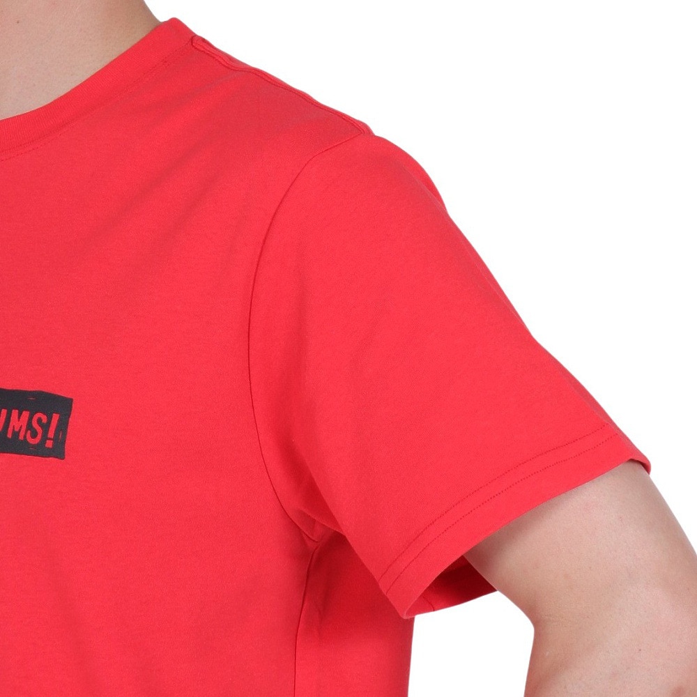 チャムス（CHUMS）（メンズ）接触冷感 吸水速乾 バックプリント ウッドブロックプリントTシャツ CH01-2369-R001 レッド