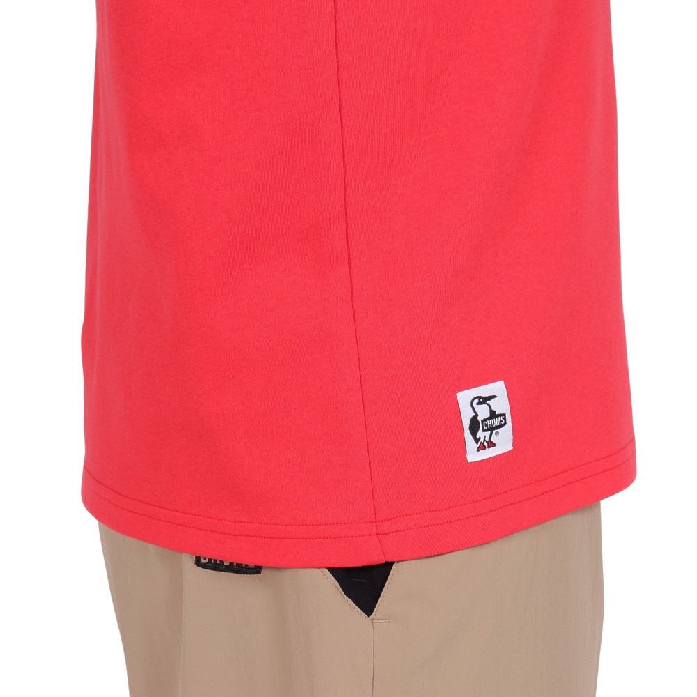 チャムス（CHUMS）（メンズ）接触冷感 吸水速乾 バックプリント ウッドブロックプリントTシャツ CH01-2369-R001 レッド