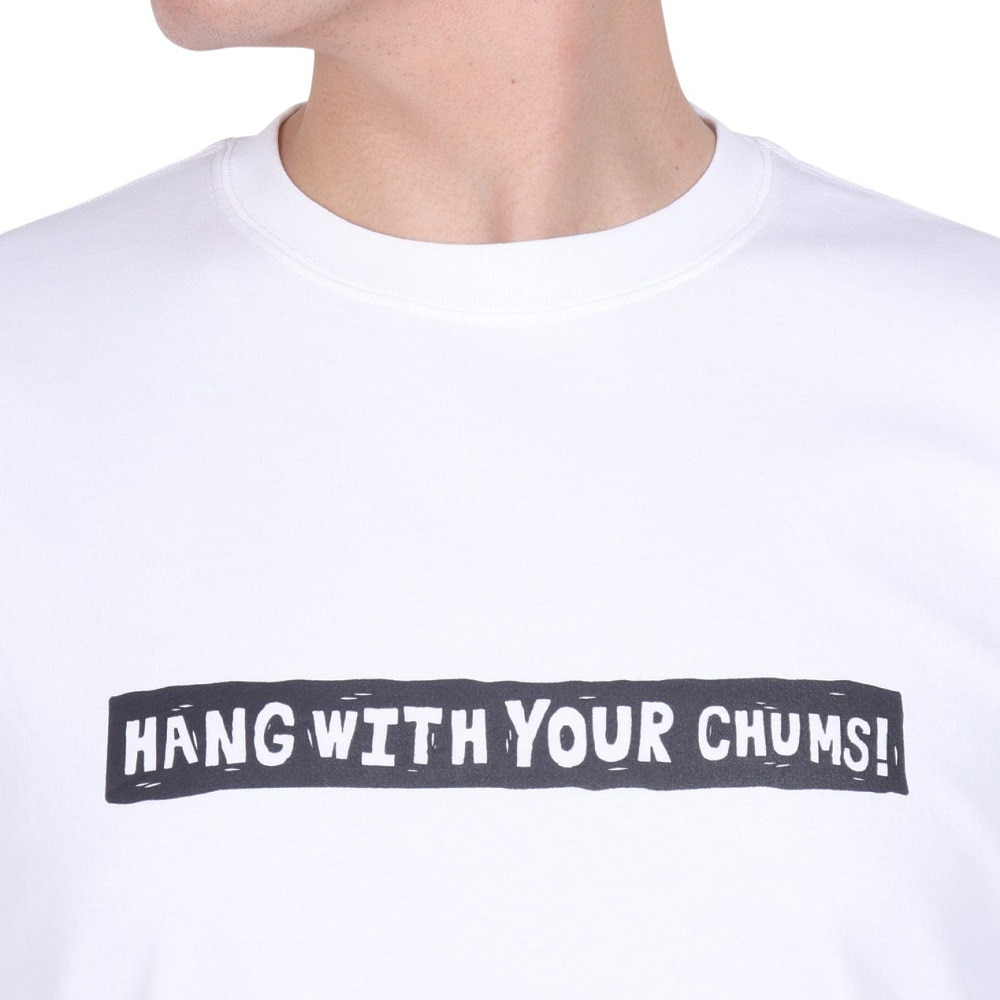 チャムス（CHUMS）（メンズ）接触冷感 吸水速乾 バックプリント ウッドブロックプリントTシャツ CH01-2369-W001 ホワイト