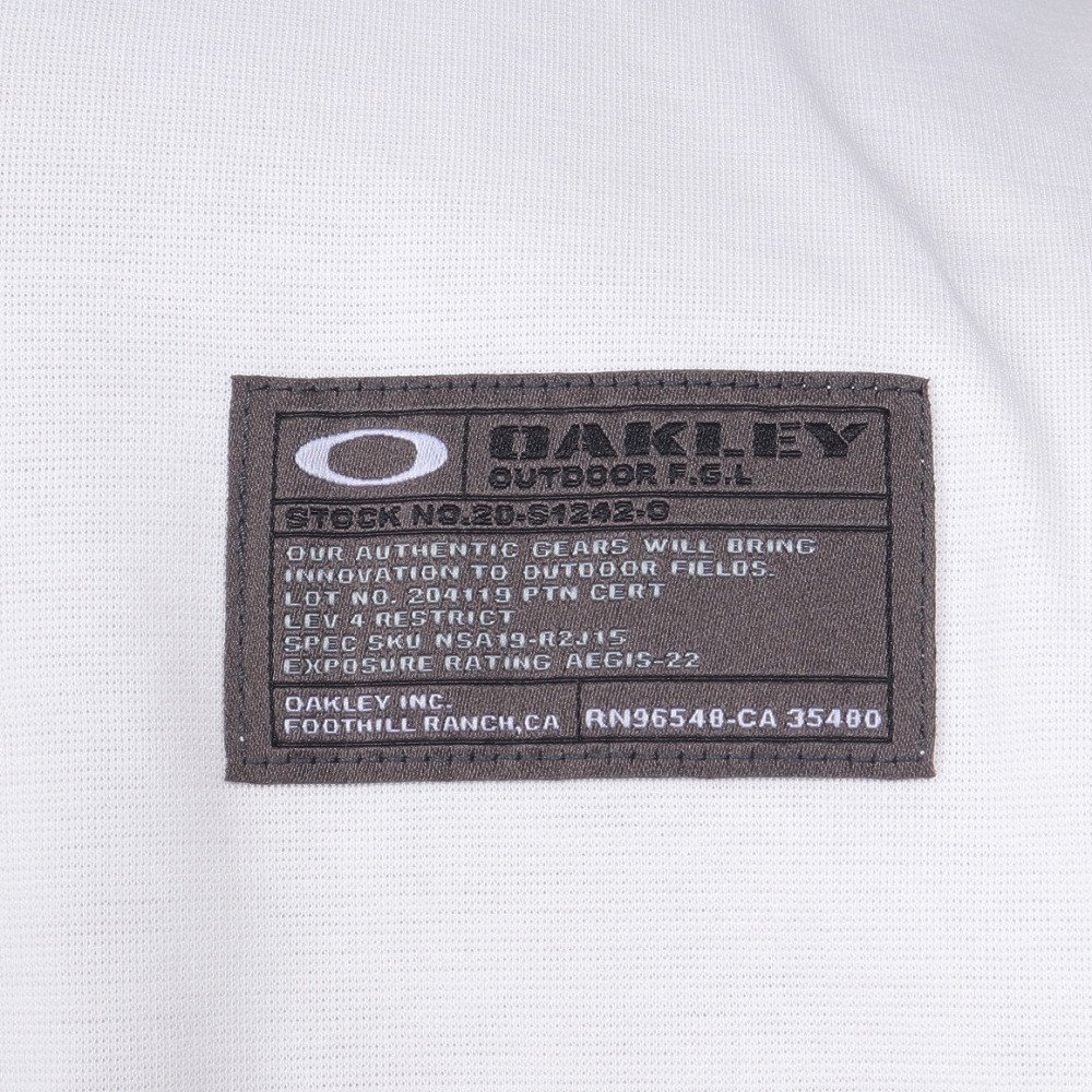 オークリー（OAKLEY）（メンズ）UPF50+ ポケット付 ストレッチ 半袖Tシャツ カットソー フォージーエル ユニオン FOA406370-33W ホワイト
