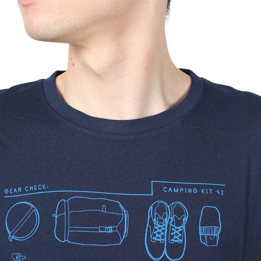 アイスピーク（icepeak）（メンズ）北欧デザイン コットン100％ 半袖Tシャツ カットソー MOXEE 5 57700 390 ネイビー