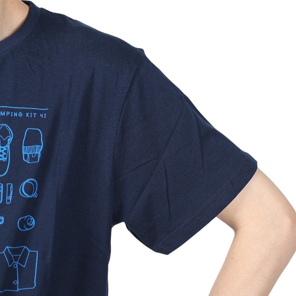 アイスピーク（icepeak）（メンズ）北欧デザイン コットン100％ 半袖Tシャツ カットソー MOXEE 5 57700 390 ネイビー