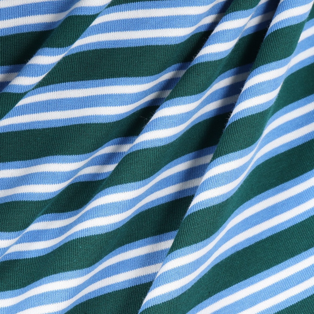 クリフメイヤー（KRIFF MAYER）（メンズ）チルタイムマルチボーダー半袖Tシャツ 2343100-65:GREEN