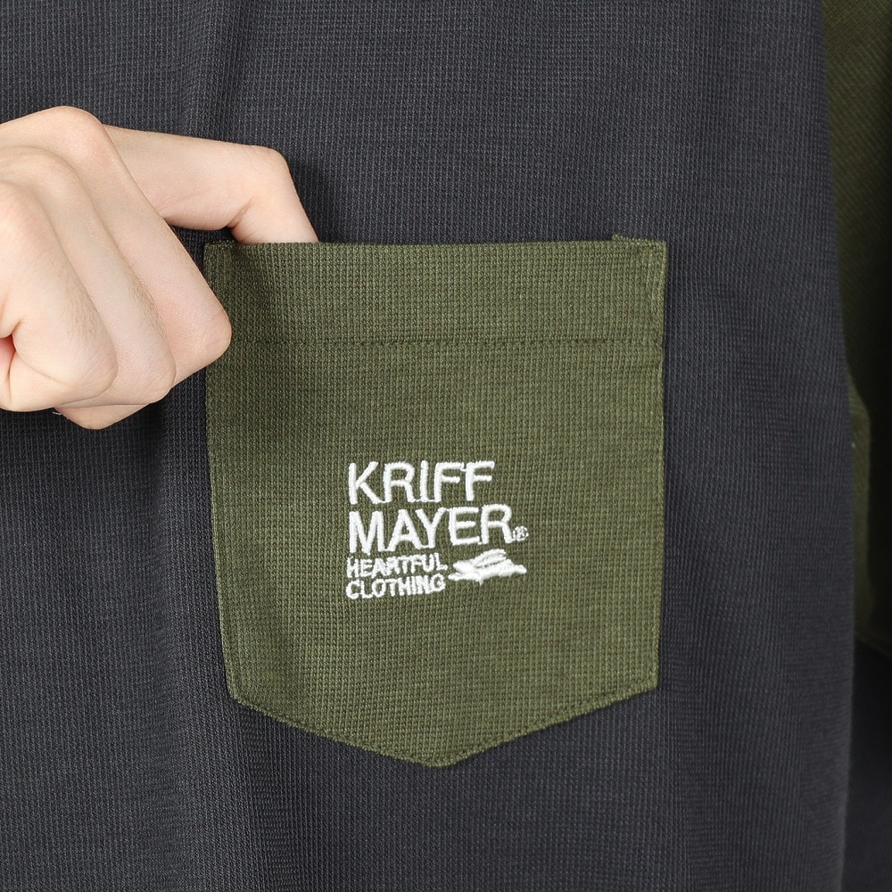 クリフメイヤー（KRIFF MAYER）（メンズ）蚊を寄せ付けない 半袖Tシャツ BUG PROOF 防蚊加工 ポケットTシャツ 2345101-110:MULTI-COL2 マルチカラー