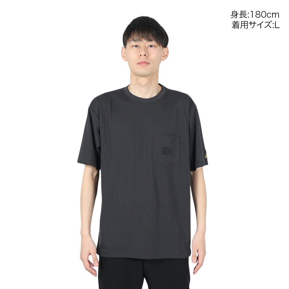 クリフメイヤー（KRIFF MAYER）（メンズ）蚊を寄せ付けない 半袖Tシャツ BUG PROOF 防蚊加工 ポケットTシャツ 2345101-17:CHARCOAL チャコールグレー